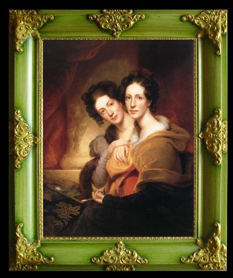 framed  Rembrandt Peale The Sisters, Ta119-2